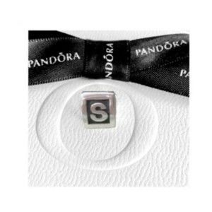 Pandora S Letter Initial Charm 790323S 925 Sterling Silver Vintage